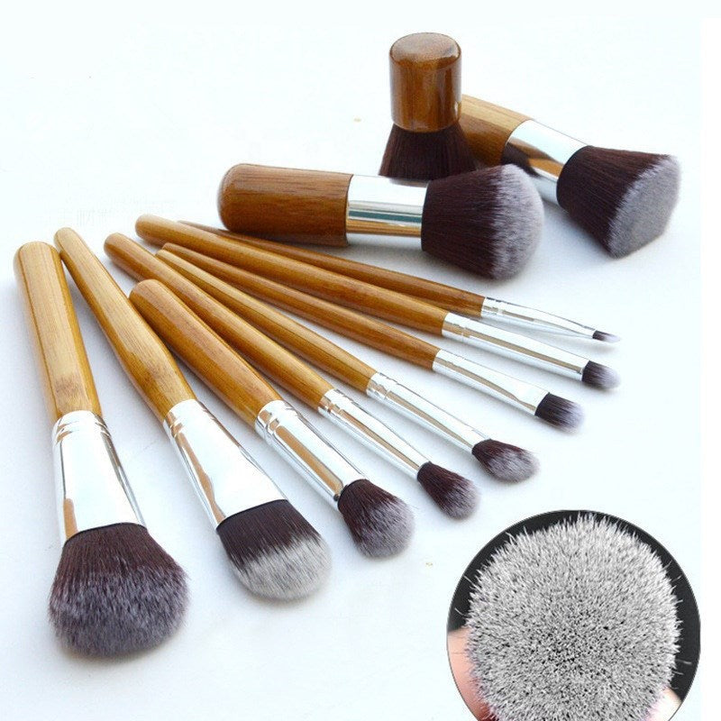 Bamboo Handle Makeup Brush Bamboo Pole Makeup Brushes