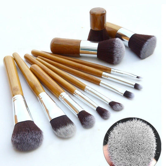 Bamboo Handle Makeup Brush Bamboo Pole Makeup Brushes