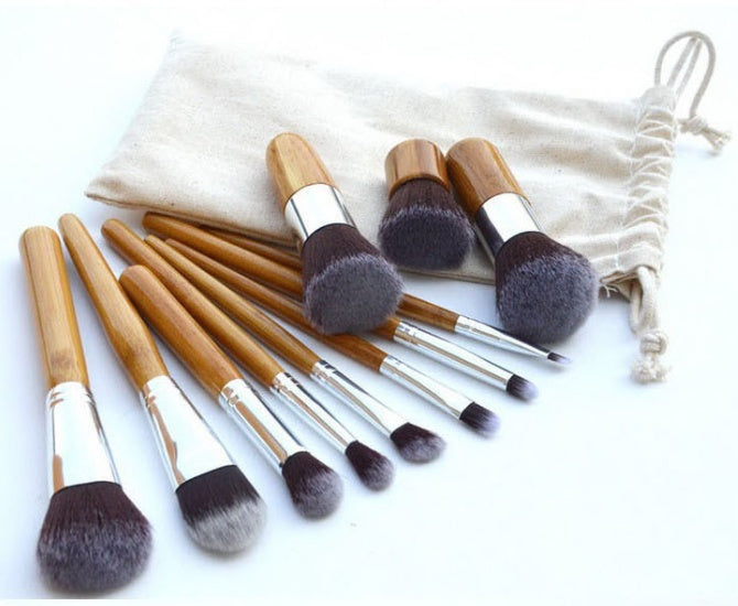 Bamboo Handle Makeup Brush Bamboo Pole Makeup Brushes