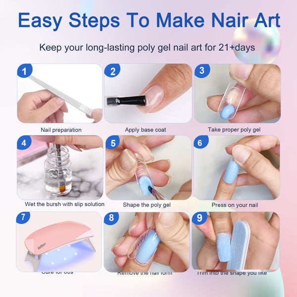 6 PCS Polygel Nail Kits